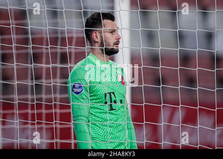 UTRECHT, PAYS-BAS - DÉCEMBRE 11 : gardien de but Eric Oelschlagel du FC Utrecht lors du match néerlandais Eredivisie entre le FC Utrecht et les aigles Vas-y à Galgenwaard le 11 décembre 2021 à Utrecht, pays-Bas (photo de Broer van den Boom/Orange Pictures) Banque D'Images