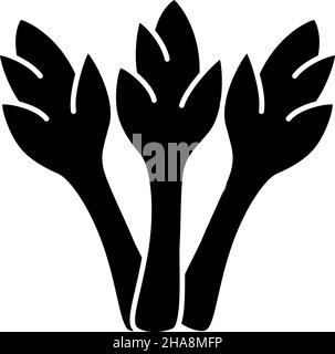 Asperge Glyph icône vecteur de légumes Illustration de Vecteur