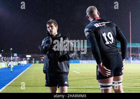 LONDRES, ROYAUME-UNI.11th décembre 2021. Lors du match de la coupe EPCR Challenge Round 1 entre Saracens et Edinburgh Rugby au stade StoneX le samedi 11 décembre 2021.LONDRES, ANGLETERRE.Credit: Taka G Wu/Alay Live News Banque D'Images