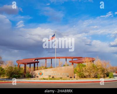 Las Vegas, 25 2021 MARS - panneau de Clark County Wetlands Park Banque D'Images