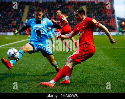 Londres, Royaume-Uni.01st févr. 2018.LONDRES, Royaume-Uni, DÉCEMBRE 11: Theo Archibald (en prêt de Lincoln City) de Leyton Orient pendant Sky Bet League 2 entre Leyton Orient et Crawley Town à Brisbane Road, Londres le 11th décembre 2021 crédit: Action Foto Sport/Alay Live News Banque D'Images