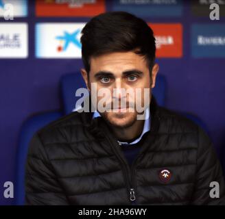 Sabadell, Barcelone, Espagne.11th décembre 2021.Barcelone Espagne 11.12.2021 Alessio Lisci (Levante UD) regarde pendant la Liga Santander entre Espanyol et Levante UD au stade RCDE le 11 décembre 2021 à Barcelone.Crédit : Xavi Urgeles/ZUMA Wire/Alay Live News Banque D'Images