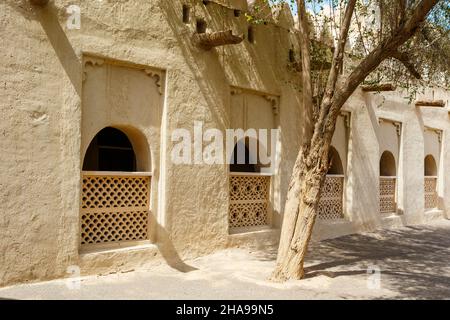 Cour intérieure du fort Al Jahili à Al Ain, Abu Dhabi, Émirats arabes Unis, Arabie Banque D'Images