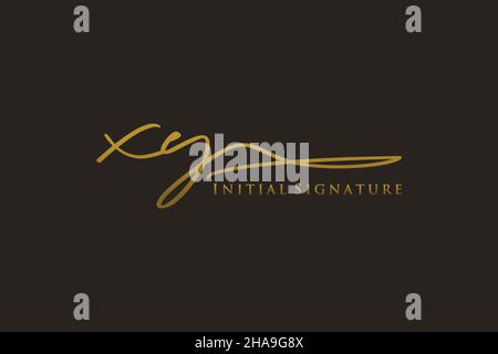XY Letter Signature logo Template Design élégant logo.Illustration du vecteur de lettrage calligraphique dessiné à la main. Illustration de Vecteur