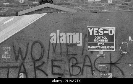 oui sur O, contrôler les élévations, arrêter Manhattanisation, poster de campagne à San Francisco, Californie en 1970s Banque D'Images