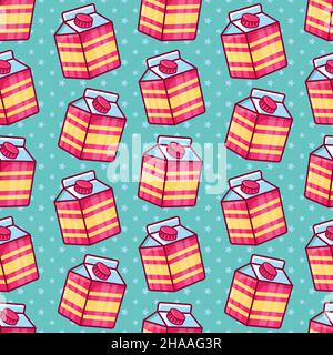 illustration vectorielle sans couture de la boîte à lait Illustration de Vecteur