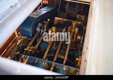 Le moteur d'un bateau à vapeur à aubes à Echuca, Victoria, Australie Banque D'Images