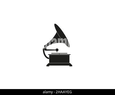 Illustration vectorielle.Conception plate.Icône de musique Gramophone Illustration de Vecteur