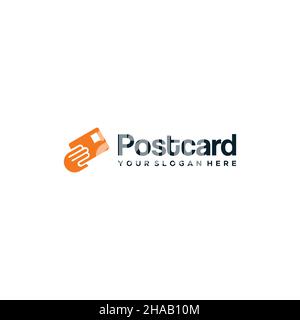 Design minimaliste avec logo CARTE POSTALE à motif lettre Illustration de Vecteur