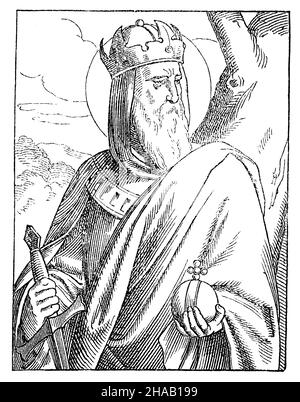 Knut IV le Saint (c.1043-1086), roi du Danemark, , (livre religieux, 1863),Knut IV. Der Heilige (env.1043-1086), König von Dänemark Banque D'Images