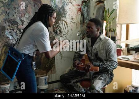 YAHYA ABDUL-MATEEN II et NIA DACOSTA à CANDYMAN (2021), dirigé par NIA DACOSTA.Crédit: Metro-Goldwyn-Mayer (MGM) / Album Banque D'Images