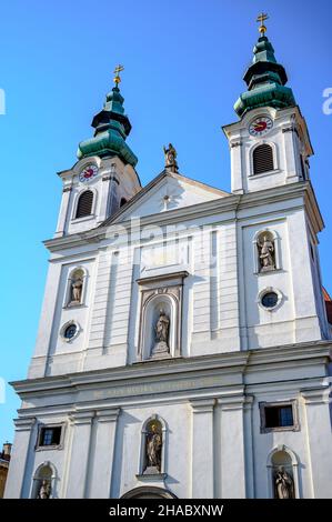 Église Saint Jude Thaddeus à Sopron, Hongrie, par une journée ensoleillée Banque D'Images