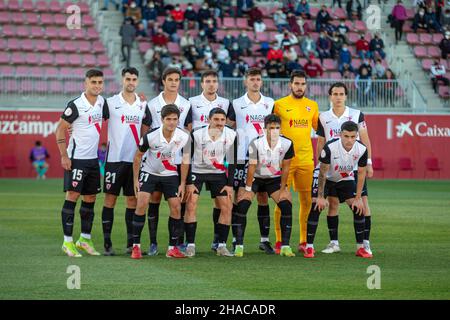 Séville, Espagne.11th décembre 2021.Les onze de départ de l'Atletico de Séville s'alignent avant le match de la Primera RFEF entre l'Atletico de Séville et le Real Madrid Castilla au stade de Jésus Navas à Séville.(Crédit photo: Mario Diaz Rasero crédit: Gonzales photo/Alamy Live News Banque D'Images