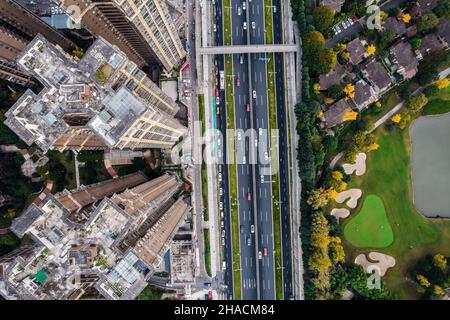 Architectures chinoises typiques situées à Chengdu, en Chine Banque D'Images