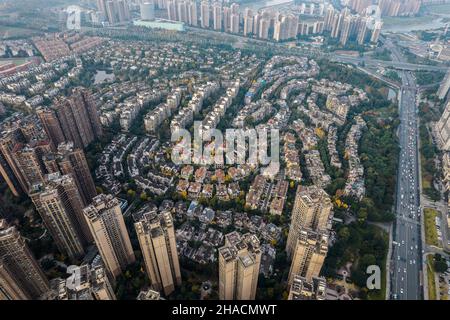 Architectures chinoises typiques situées à Chengdu, en Chine Banque D'Images