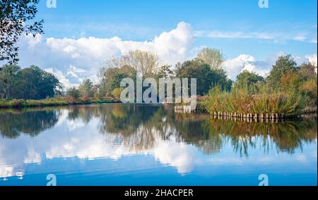 Vue idyllique d'une zone de loisirs dans le cœur vert de la Hollande Banque D'Images