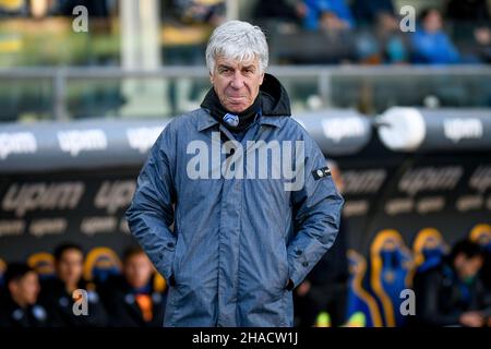 Portrait de Gian Piero Gasperini, entraîneur en chef d'Atalanta pendant le FC de Vérone Hellas vs Atalanta BC, football italien série A match à Vérone, Italie, décembre 12 2021 Banque D'Images