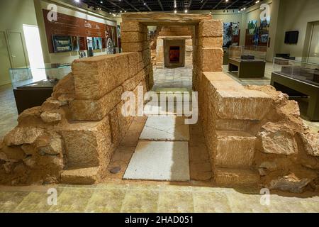 Intérieur du tombeau Aleksandrovo, un tombeau thrace du 4e siècle avant notre ère Banque D'Images