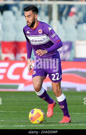 Florence, Italie.11th décembre 2021.Nicolas Gonzalez de l'ACF Fiorentina pendant la série Un match entre Fiorentina et US Salernitana 1919 au Stadio Artemio Franchi, Florence, Italie, le 11 décembre 2021.Credit: Giuseppe Maffia/Alay Live News Banque D'Images