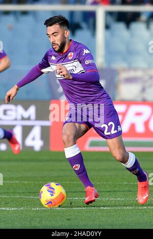 Florence, Italie.11th décembre 2021.Nicolas Gonzalez de l'ACF Fiorentina pendant la série Un match entre Fiorentina et US Salernitana 1919 au Stadio Artemio Franchi, Florence, Italie, le 11 décembre 2021.Credit: Giuseppe Maffia/Alay Live News Banque D'Images