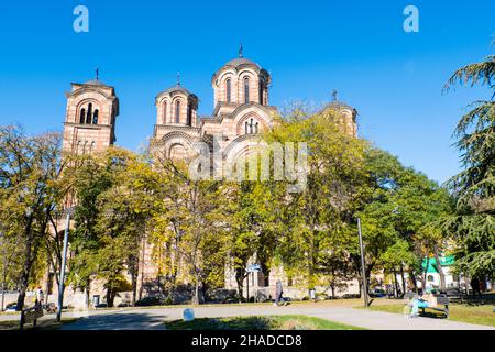 Église Saint-Marc, parc de Tasmajdan, Belgrade, Serbie Banque D'Images