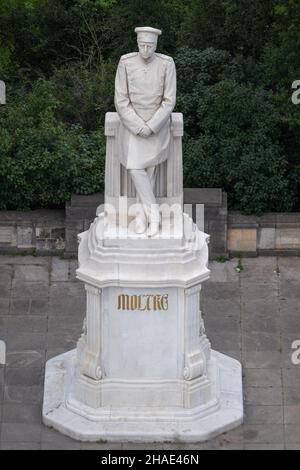 La statue de Helmuth von Moltke l'ancien par Joseph Uphues dans le Tiergarten, Berlin, Allemagne. Banque D'Images