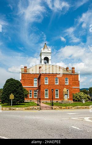 Palais de justice historique du comté d'Union, Town Square, Blairsville, Géorgie Banque D'Images