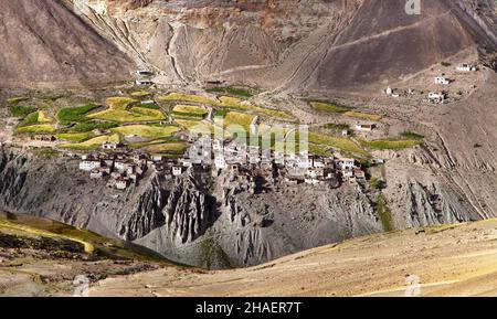 Village de Photoksar - randonnée Zanskar - Ladakh - Inde Banque D'Images