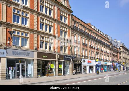 Pinstone Street, Sheffield, South Yorkshire, Angleterre, Royaume-Uni Banque D'Images