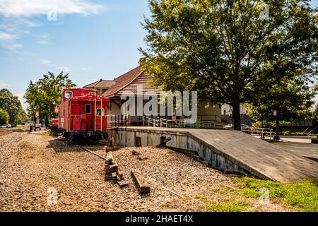 Cornelia Railroad Depot, Grant place, Cornelia, Géorgie Banque D'Images