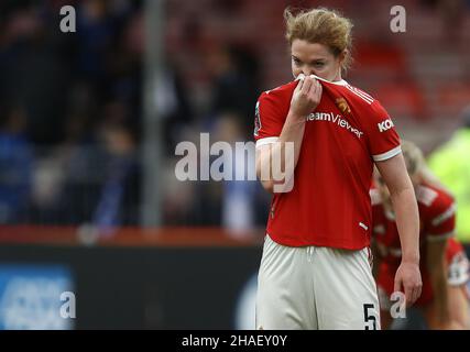 Crawley, Royaume-Uni, 12th décembre 2021.Aoife Mannion de Manchester United lors du match de Super League féminin de la FA au stade de la pension du peuple, Crawley.Crédit photo à lire: Paul Terry / Sportimage crédit: Sportimage / Alay Live News Banque D'Images