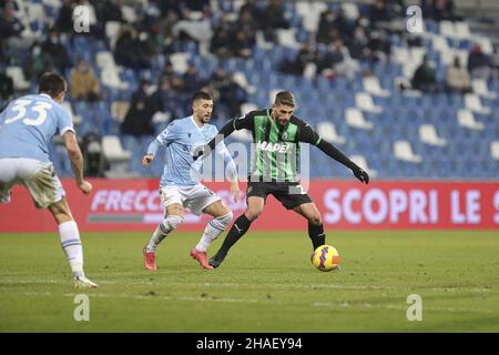 Reggio Emilia, Italie.12th décembre 2021.Domenico Berardi (Sassuolo) au tournage pendant les États-Unis Sassuolo vs SS Lazio, football italien série A match à Reggio Emilia, Italie, décembre 12 2021 crédit: Agence de photo indépendante / Alamy Live News Banque D'Images