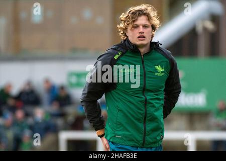 Galway, Irlande.12th décembre 2021.Cian PRENDERGAST du Connacht lors de la Heineken Champions Cup, Round 1, Pool B match entre Connacht Rugby et Stade Francais Paris au Sportsground de Galway, Irlande, le 12 décembre 2021 (photo par Andrew SURMA/ Credit: SIPA USA/Alay Live News Banque D'Images