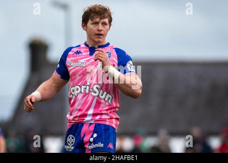 Galway, Irlande.12th décembre 2021.James HALL of Stade Francais lors de la Heineken Champions Cup, Round 1, Pool B Match entre Connacht Rugby et Stade Francais Paris au Sportsground de Galway, Irlande, le 12 décembre 2021 (photo par Andrew SURMA/ Credit: SIPA USA/Alay Live News Banque D'Images