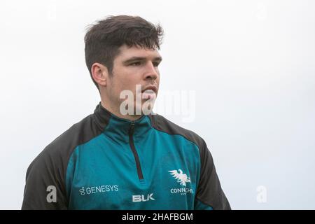 Galway, Irlande.12th décembre 2021.Alex WOOTTON du Connacht lors de la Heineken Champions Cup, Round 1, Pool B Match entre Connacht Rugby et Stade Francais Paris au Sportsground de Galway, Irlande, le 12 décembre 2021 (photo par Andrew SURMA/ Credit: SIPA USA/Alay Live News Banque D'Images