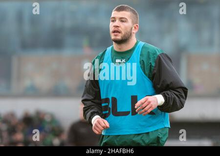 Galway, Irlande.12th décembre 2021.Diarmuid KILGALLEN du Connacht lors de la Heineken Champions Cup, Round 1, Pool B match entre Connacht Rugby et Stade Francais Paris au Sportsground de Galway, Irlande, le 12 décembre 2021 (photo par Andrew SURMA/ Credit: SIPA USA/Alay Live News Banque D'Images