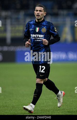 Milan, Italie.12th décembre 2021.Stefano Sensi de FC Internazionale pendant la série italienne Un match de championnat FC Internazionale vs Cagliari Calcio au stade San Siro, Milan, Italie le 12 décembre 2021 crédit: Piero Cruciatti/Alay Live News Banque D'Images