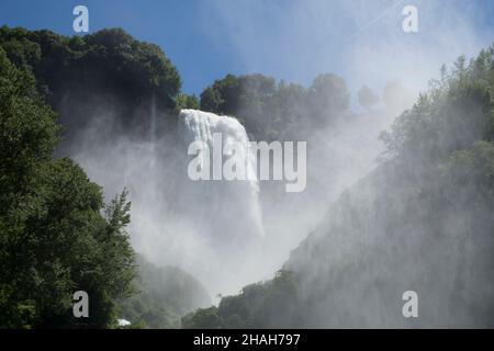Cascate delle Marmore cascades, Marmore, Nera River, Terni, Ombrie,Italie, Europe Banque D'Images