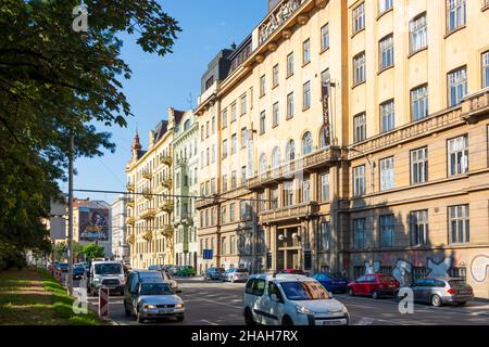 Brno (Brünn): Franz Kafka Spital, aujourd'hui auberge, in , Jihomoravsky, Moravie du Sud,Südmähren, Tchèque Banque D'Images