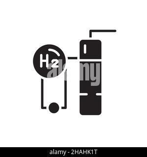 Icône de la ligne de couleur production H2.Énergie hydrogène.Elément vectoriel isolé.Pictogramme de contour pour la page Web, l'application mobile, la promotion Illustration de Vecteur