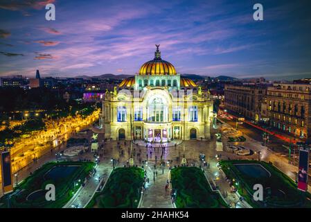 Palacio de Bellas Artes, Palais des Beaux Arts, la ville de Mexico Banque D'Images