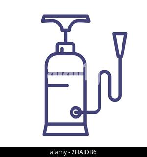 Pulvérisateur de service de désinfection, extermination d'insectes, ballon de poison avec poignée, équipement de traitement, vecteur Illustration de Vecteur