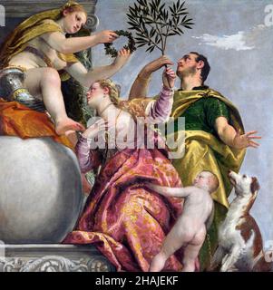 Happy Union par Paolo Veronese (1528–1588), huile sur toile, c.1575 Banque D'Images