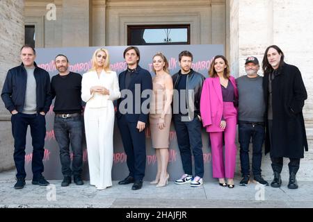 Rome, Italie.13th décembre 2021.Cast assister à la photocall du film Diabolik au Space Cinema Moderno.(Photo de Mario Cartelli/SOPA Images/Sipa USA) crédit: SIPA USA/Alay Live News Banque D'Images