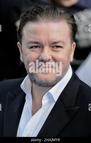 Ricky Gervais, première mondiale de 'Night at the Museum', Empire Leicester Square, Londres.ROYAUME-UNI Banque D'Images