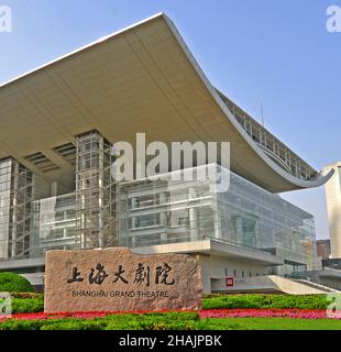 Grand théâtre de Shanghai, Chine Banque D'Images