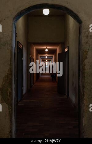 Dans le camp de concentration KZ de Dachau, Bavière, Allemagne Banque D'Images