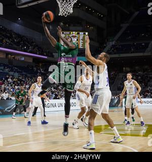 Madrid, Espagne.12th décembre 2021. Lors de la victoire du Real Madrid sur Unicaja Málaga (79 - 74) en Liga Endesa saison régulière (jour 13) au Centre Wizink de Madrid, Espagne, le 12 décembre 2021.(Photo de Juan Carlos García Mate/Pacific Press/Sipa USA) crédit: SIPA USA/Alay Live News Banque D'Images