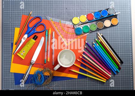 Kit de fournitures pour la créativité artistique Banque D'Images
