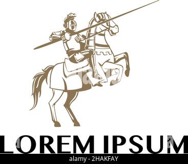 Un tournoi martial médiéval pour les Chevaliers de montrer leur force et leur honneur Illustration de Vecteur